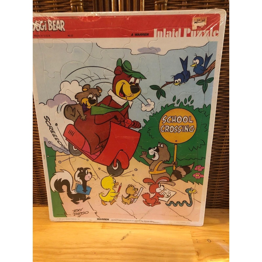Vintage Warren 1978 Yogi Bear Hanna Barbera Tray Puzzle New Sealed Vintage